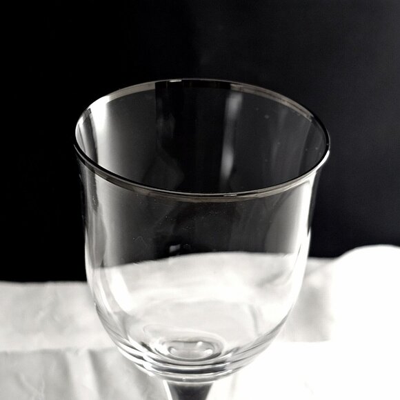 Noritake Paris Water Goble 7.5" silver trimmed rim toasting stemware elegant gla - Picture 4 of 8